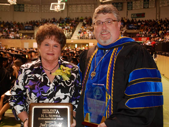 2011 H.L. Nowell Outstanding Staff Award and S.E. Kossman Outstanding Faculty Award winners